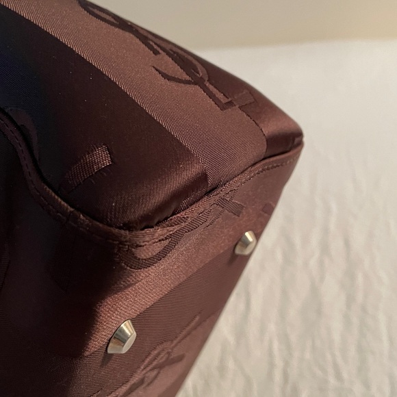 YSL Authentic Yves Saint Laurent Rich Brown Tote Bag w/YSL Zipper pull - Picture 7 of 10